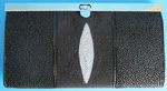 стильный женский кошелек из кожи ската черного цвета, один из бестселлеров среди женских кошельков в магазине Тайского Портала на eBay