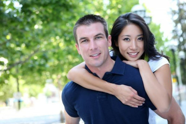 Asian girl dates white guy